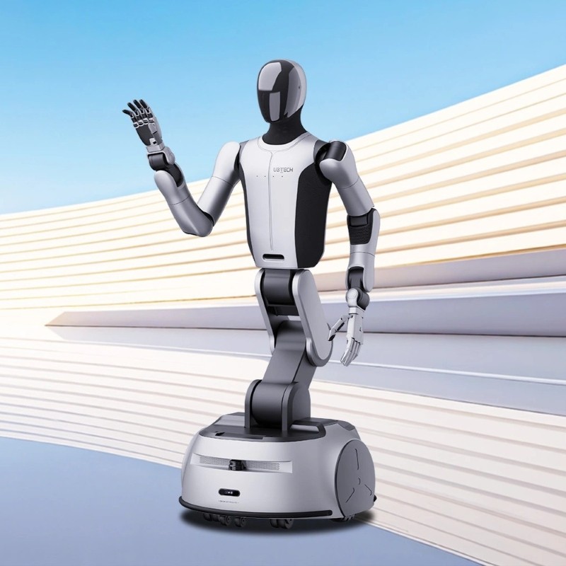 デュアルアーム産業機能を備えたUBTECH Cruzr S2 ホイールモバイルロボット